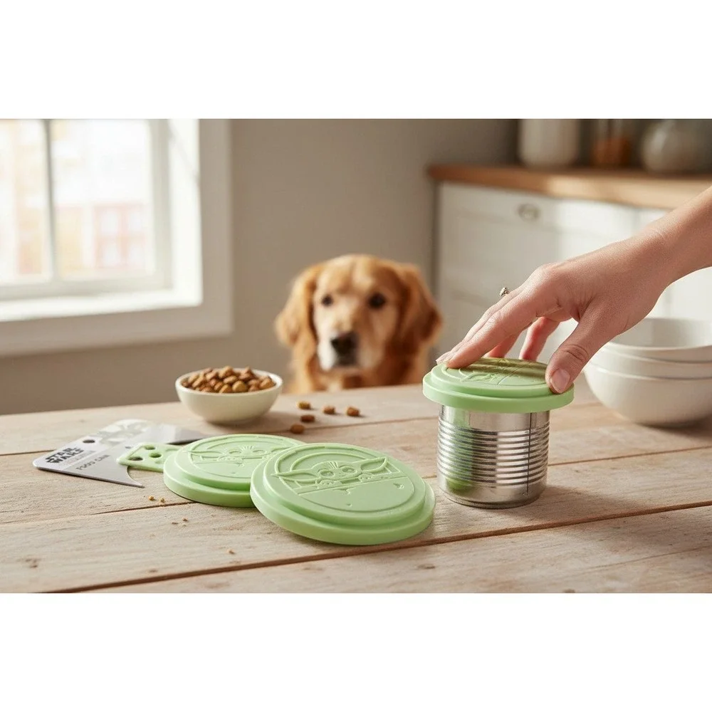 Star Wars Grogu Silicone Food‎ Can Cover Pet OS Green Brand New Baby Yoda 3-Pack